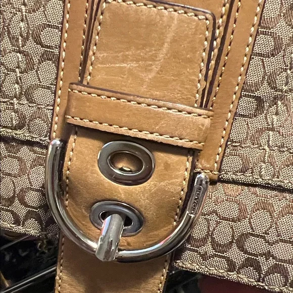 Brown Coach SoHo Signature Mini Tote Bag - Picture 14 of 15